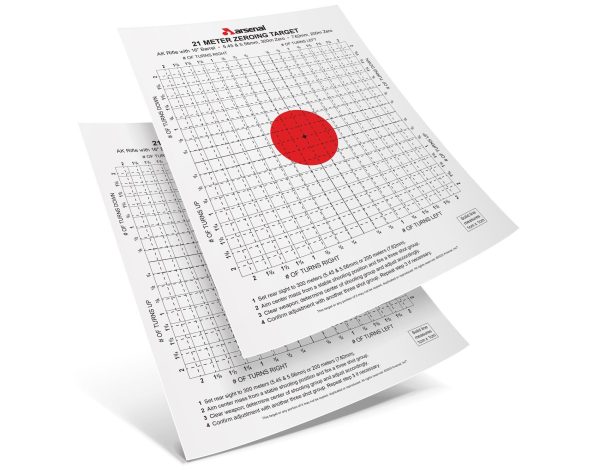 Arsenal Pack of 10 Targets for 21 Meter Zeroing