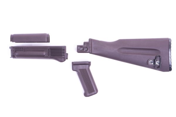 Arsenal 4-Piece Mil-Spec Warsaw Length Plum Polymer Buttstock Set for Stamped Receivers