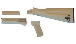 Arsenal 4-Piece Desert Sand Mil Spec Warsaw Length Buttstock Set for Stamped Receivers