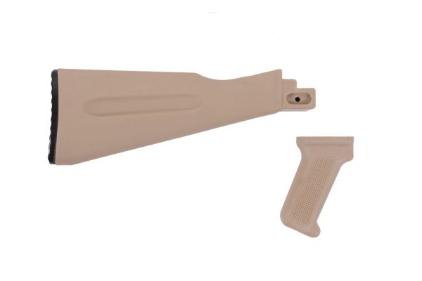 Arsenal Desert Sand Warsaw Pact Length Buttstock and Pistol Grip for Stamped Receivers