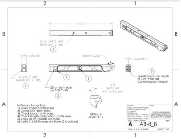 JMac Customs  AB-8 Arm Bar Stock/BraceTan