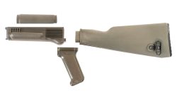 Arsenal OD Green Polymer Stock Set with Stainless Steel Heat Shield for Milled Receivers