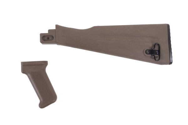 Arsenal AK47 / AK74 NATO Length FDE Buttstock Set for Stamped Receivers