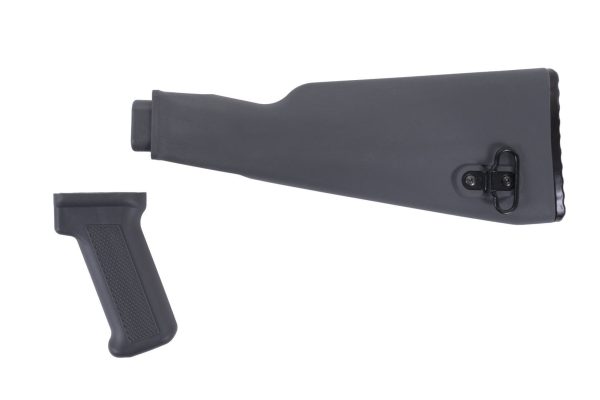 Arsenal Intermediate Length Gray AK47 Buttstock and Pistol Grip Set for Milled Receivers