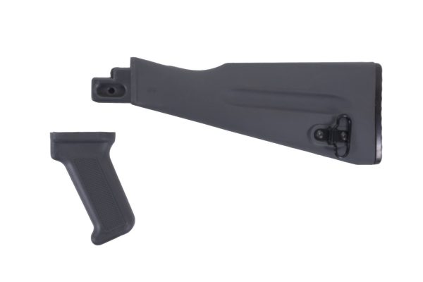 Arsenal AK47 / AK74 Warsaw Length Gray Buttstock and Pistol Grip Set for Stamped Receivers