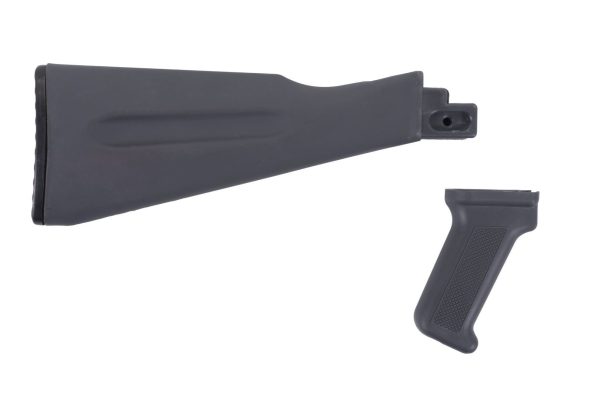 Arsenal AK47 / AK74 Warsaw Length Gray Buttstock and Pistol Grip Set for Stamped Receivers